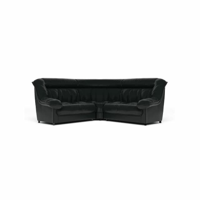 Диван угловой Юнитекс ЭДЕЛЬВЕЙС 2У2 Ed/2y2/cn1114 экокожа премиум / черная