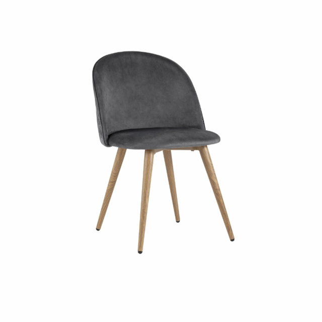 Стул-полукресло Клен Ингрид NEW сгр046/3 велюр с ромбами с мягким сиденьем (велюр, серый)