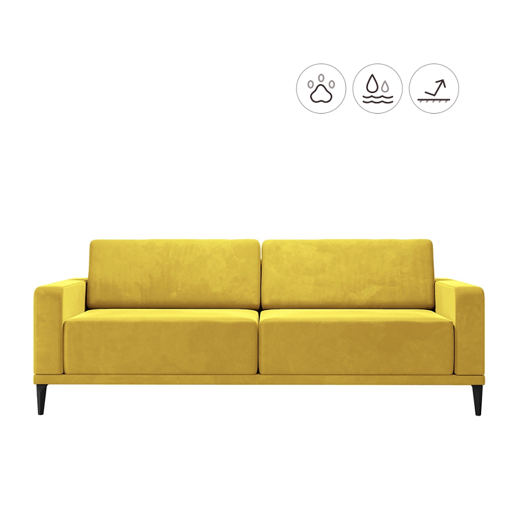 Диван Мастерфабрик Абайоми Saga yellow ткань рогожка