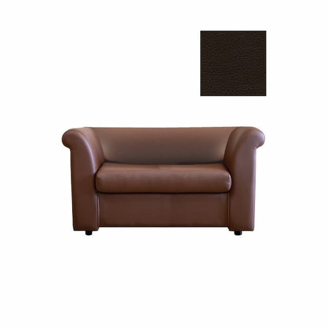 Диван 2-х местный Юнитекс ПАРЛАМЕНТ М.Д2.05.5. Х экокожа премиум / темно-коричневая