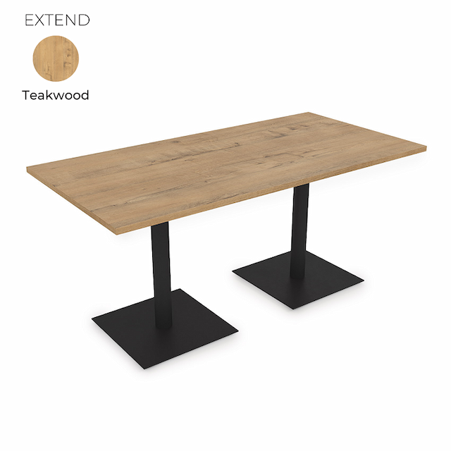 Стол на 2-х опорах Алсав 21EXTEND.120 Teakwood