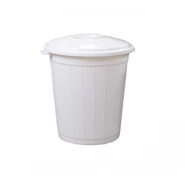 Бак с крышкой пластик для мусора Пластхоз 45л б-45